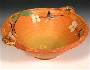 Autumn Colored Bowl With Handles