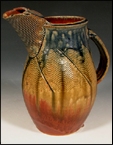 Stoneware Faceted Pitcher with Ash Glaze